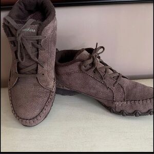 Skechers Totem-Suede Moccasin/Ankle Boot Bootie Chocolate Brown Size 8